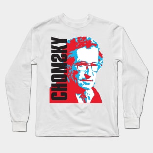 Chomsky red and blue Long Sleeve T-Shirt